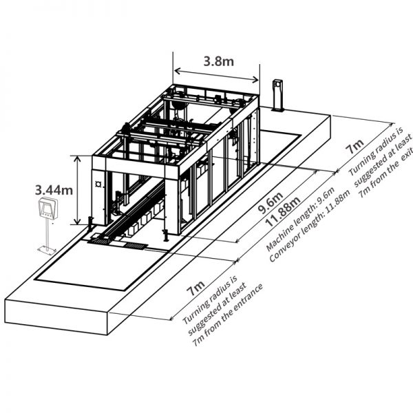 M-SD0900Q Pneumatic Tunnel Car Wash Machine